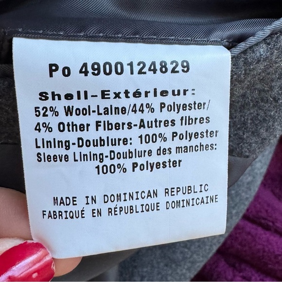 New Calvin Klein Men’s Charcoal Gray Wool Blend Dress Work Office Coat Size XL - Picture 10 of 10